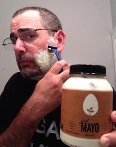 Creative and hilarious vegan, Dave Mosick, makes himself presentable every morning with help from 